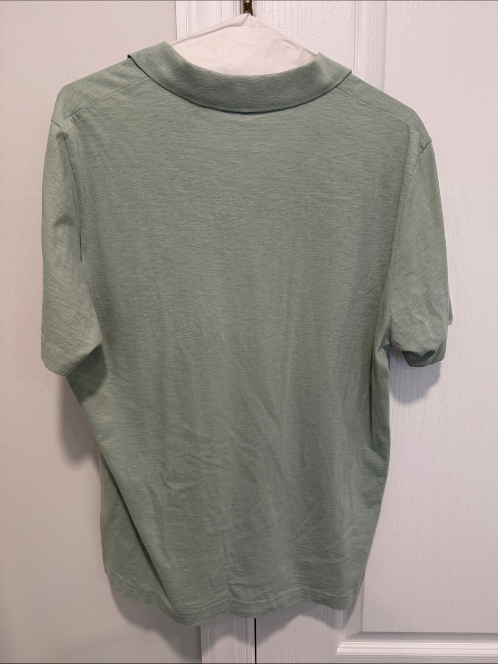 Theory Men's Light Sage Green Polo Shirt - Picture 3 of 3